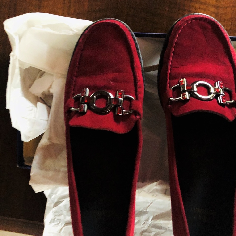 Stuart Weitzman Scarlet Suede Flats - Size 8.5M